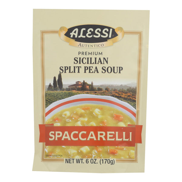 Alessi - Split Pea Soup - Spaccarelli - Case of 6 - 6 Ounce.