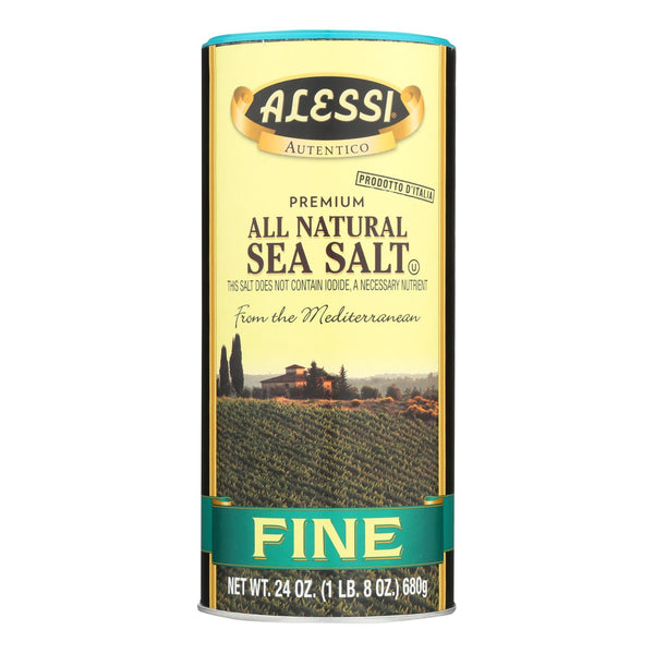 Alessi - Mediterranean Sea Salt - Fine - Case of 6 - 24 Ounce.
