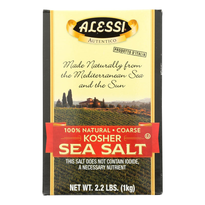 Alessi Kosher Sea Salt - Case of 6 - 35.3 Ounce