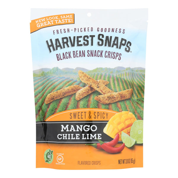 Calbee Snapea Crisp - Black Bean Crisps - Mango Chile Lime - Case of 12 - 3 Ounce