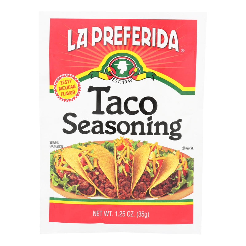 La Preferida Taco Seasoning - Case of 12 - 1.25 Ounce