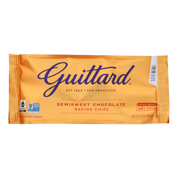 Guittard Chocolate Semi Sweet Chocolate - Case of 12 - 12 Ounce.