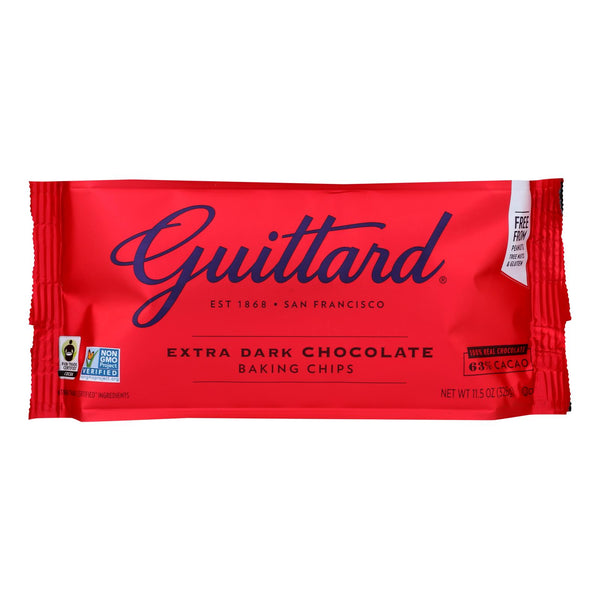 Guittard Chocolate Extra Dark - Chocolate Chip - Case of 12 - 11.5 Ounce.
