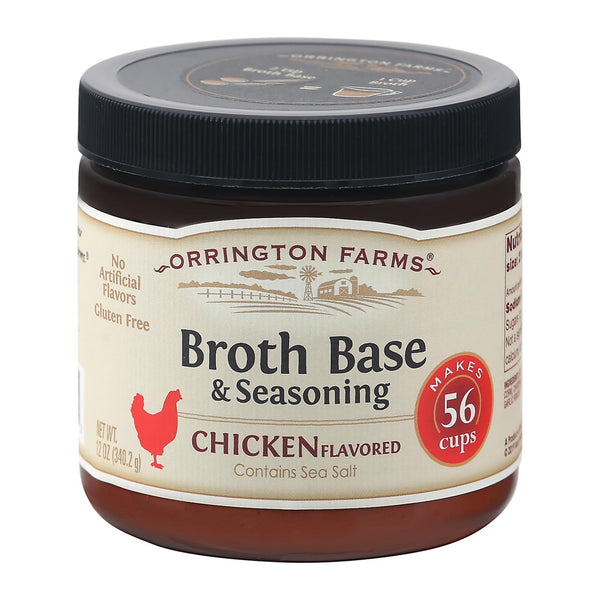Orrington Farms Broth Base and Seasoning - Chicken - Case of 6 - 12 Ounce.