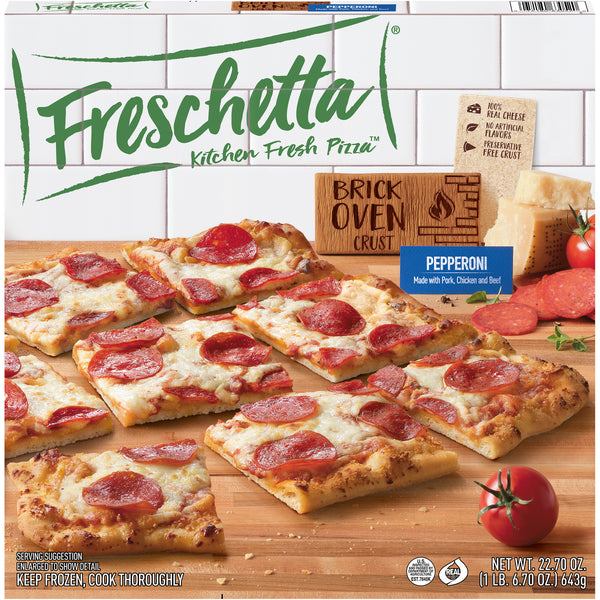 Freschetta Brick Oven Pizza Pepperoni And Italian Style Cheese 22.7 Ounce Size - 16 Per Case.
