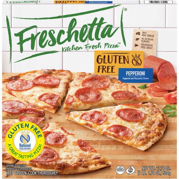 Freschetta Gluten Free Frozen Pizza Signature Pepperoni 17.78 Ounce Size - 12 Per Case.