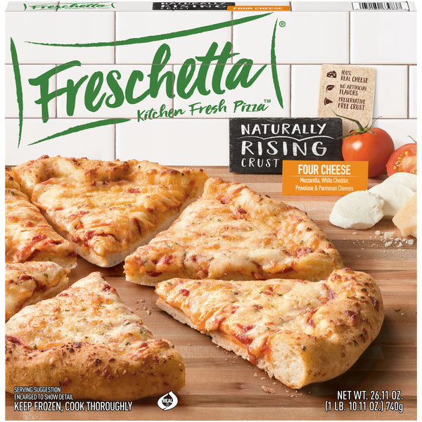 Freschetta Naturally Rising Crust Pizza Fourcheese Medley 26.11 Ounce Size - 14 Per Case.