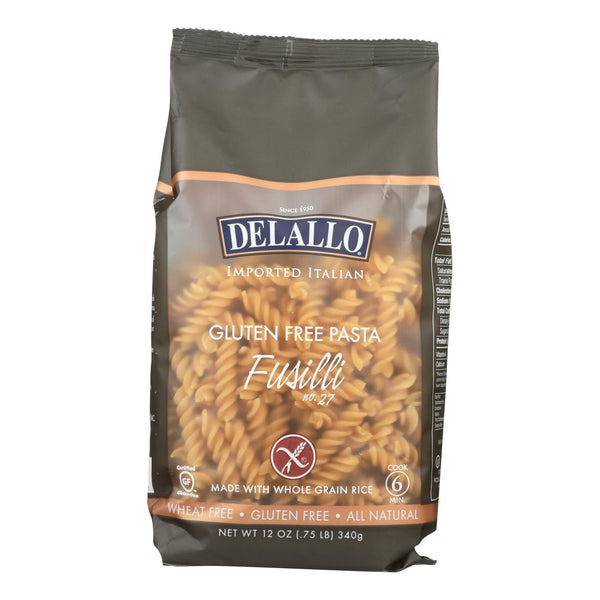 Delallo Gluten-Free Fusilli Pasta  - Case of 12 - 12 Ounce