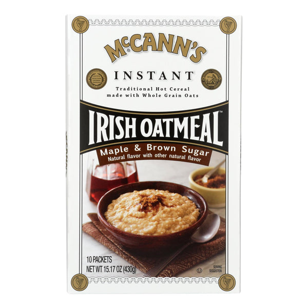 Mccann's Irish Oatmeal - Oatmeal Maple Brown Sugar - Case of 12-15.1 Ounce