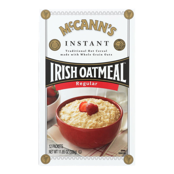 McCann's Irish Oatmeal Instant Oatmeal Regular - Case of 12 - 11.85 Ounce.