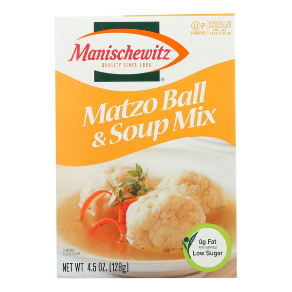 Manischewitz - Matzo Ball and Soup Mix - Case of 24 - 4.5 Ounce.