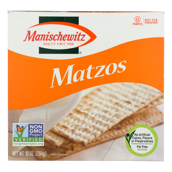 Manischewitz - Matzos Crackers - Unsalted - Case of 12 - 10 Ounce.