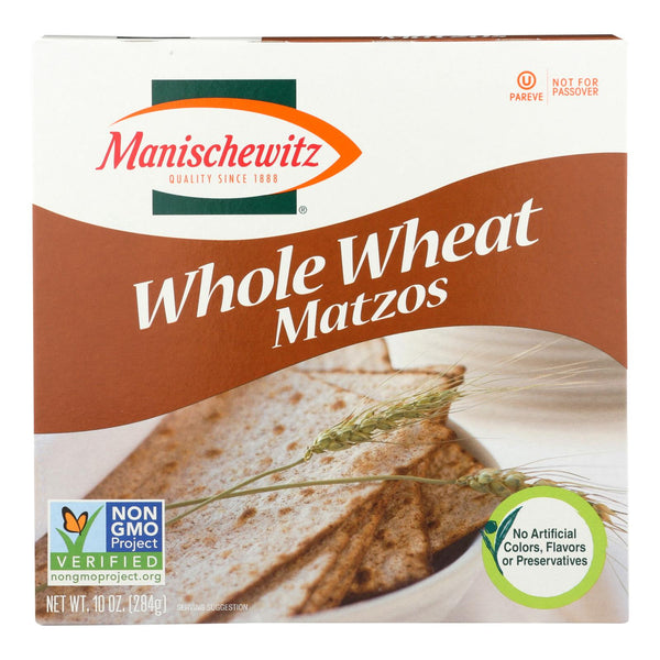 Manischewitz - Whole Wheat Matzo - Case of 12 - 10 Ounce.