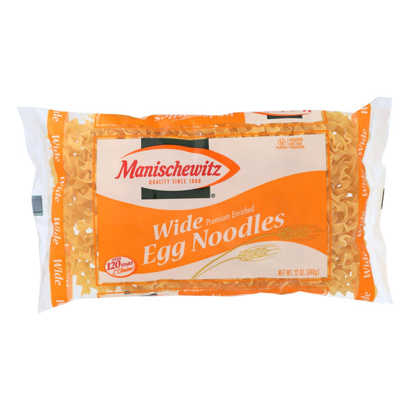 Manischewitz - Egg Noodles Broad - Case of 12 - 12 Ounce.