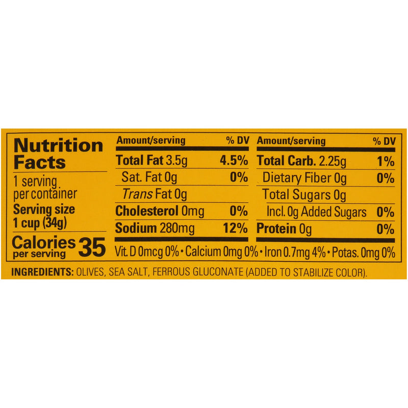 Olives Cup Black Pitted 4.8 Ounce Size - 6 Per Case.