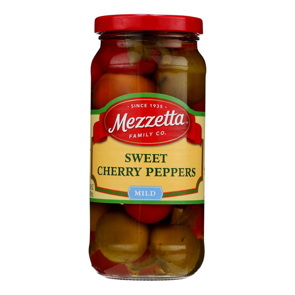 Mezzetta Sweet Cherry Peppers - Case of 6 - 16 Ounce.