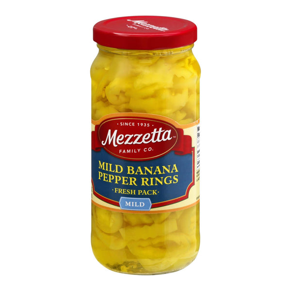 Mezzetta Mild Deli - Sliced Pepper Rings - Case of 6 - 16 Fl Ounce.