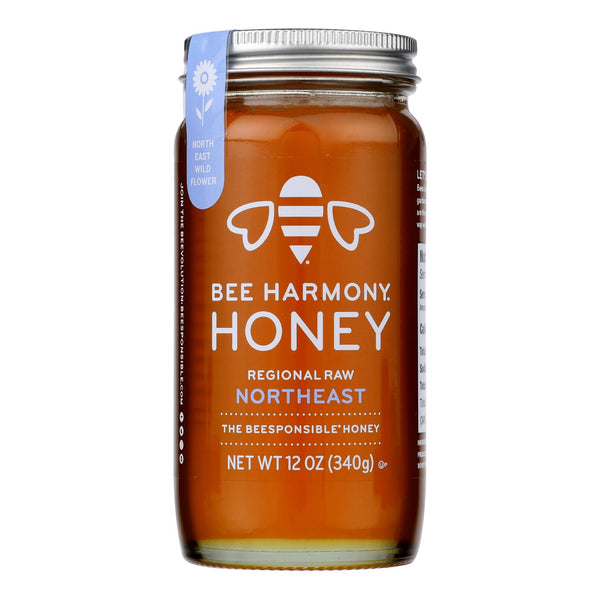Bee Harmony - Honey - Regional Raw Northeast - Case of 6-12 Ounce.