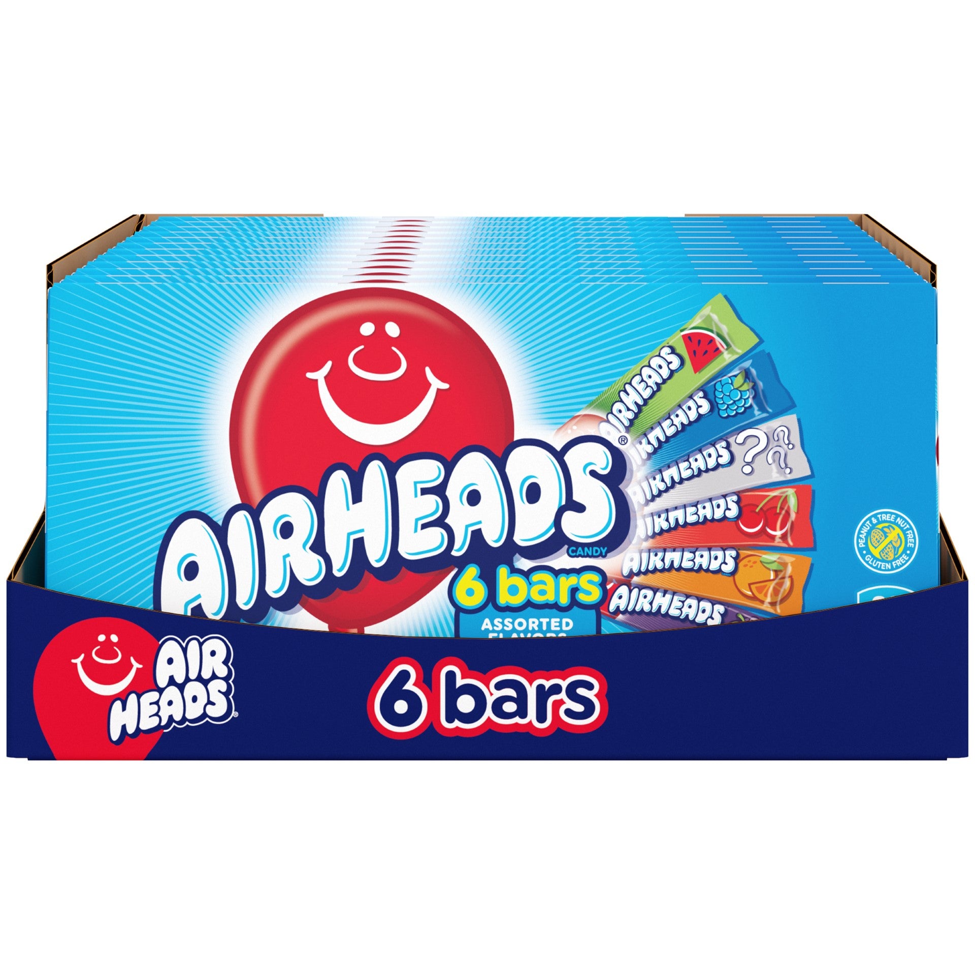 Airheads Bars Theatre Pack Assorted Flavors 3.3 Ounce Size - 12 Per Case.