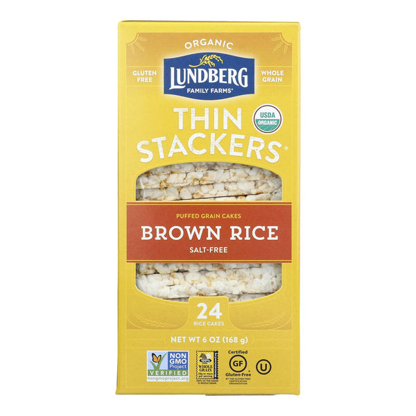 Lundberg Family Farms - Rice Ck Brn Sugar Free Thn Stk - Case of 6-6 Ounce