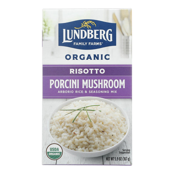 Lundberg Family Farms Risotto Porcini Mushroom - Case of 6 - 5.9 Ounce.