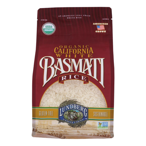 Lundberg Family Farms Organic White Basmati Rice - Case of 6 - 2 lb.