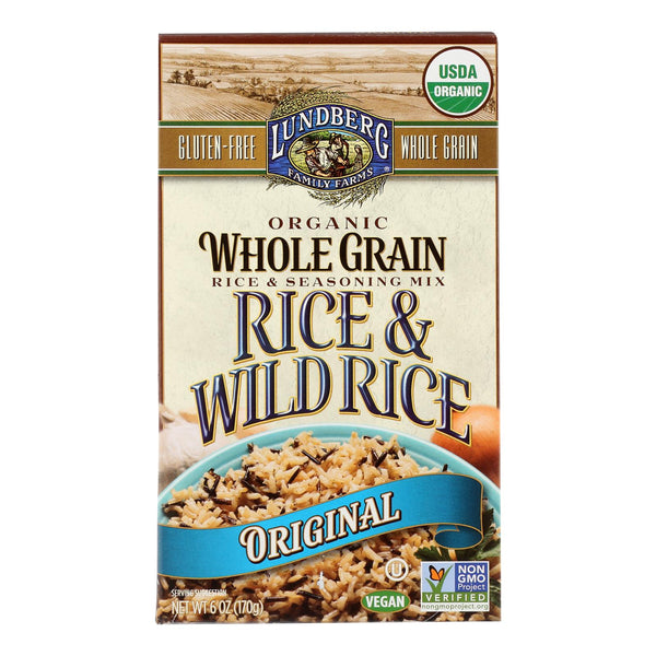 Lundberg Family Farms Organic Whole Grain Original Wild Rice - Case of 6 - 6 Ounce.