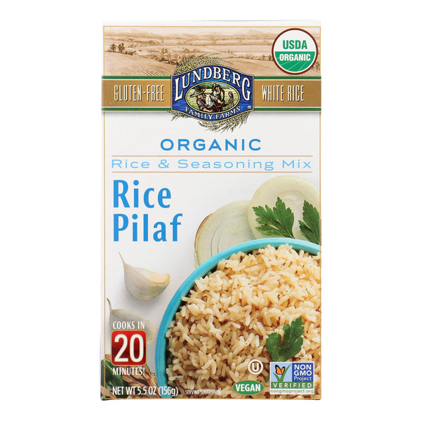 Lundberg Family Farms - Rice and Seasoning Mix - White Rice Pilaf - Case of 6 - 5.50 Ounce.