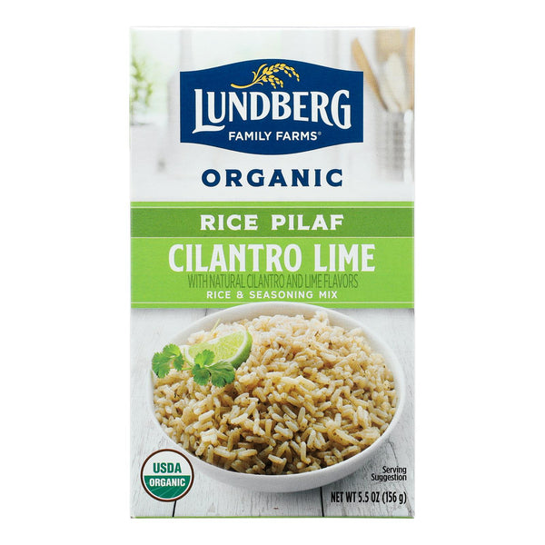 Lundberg Family Farms - Rice and Seasoning Mix - Cilantro Lime - Case of 6 - 5.50 Ounce.