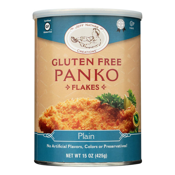 Jeff Nathan Creations Bread Crumbs - Panko Flakes - Plain - Gluten Free - 15 Ounce - case of 12