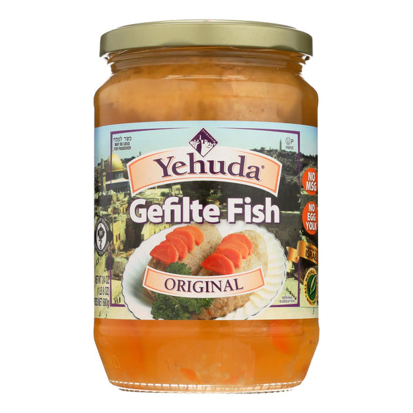 Yehuda Matzo Gelfilte Fish - Original - Case of 12 - 24 Ounce.