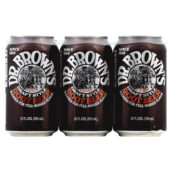 Dr. Brown Draft Style Root Beer - Case of 4 - 6/12 Fluid Ounce