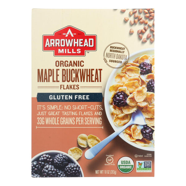 Arrowhead Mills - Cereal - Maple Buckwheat Flakes - Case of 6 - 10 Ounce.