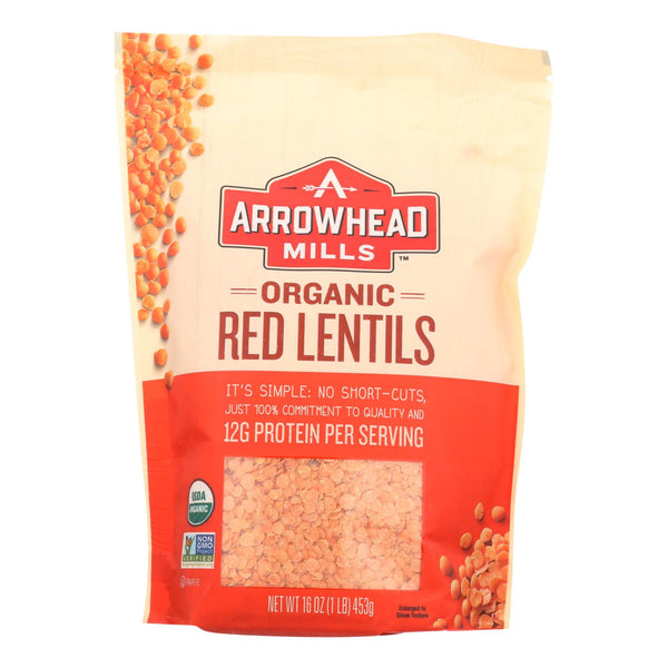 Arrowhead Mills - Organic Red Lentils - Case of 6 - 16 Ounce.