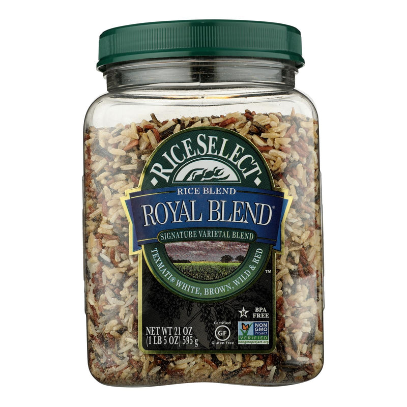 Rice Select Royal Blend - White Brown and Red - Case of 4 - 21 Ounce.