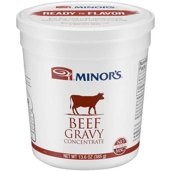 Minor's Beef Gravy Concentrate (No Added Msg) 13.6 Ounce Size - 6 Per Case.