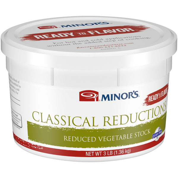 Minor's Classical Reduction Gluten Free Reduced Vegetable Stock 3 Pound Each - 4 Per Case.