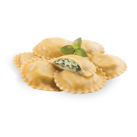 Seviroli Foods Pasta Large Round Spinach Mozzarella Ravioli 5 Pound Each - 2 Per Case.
