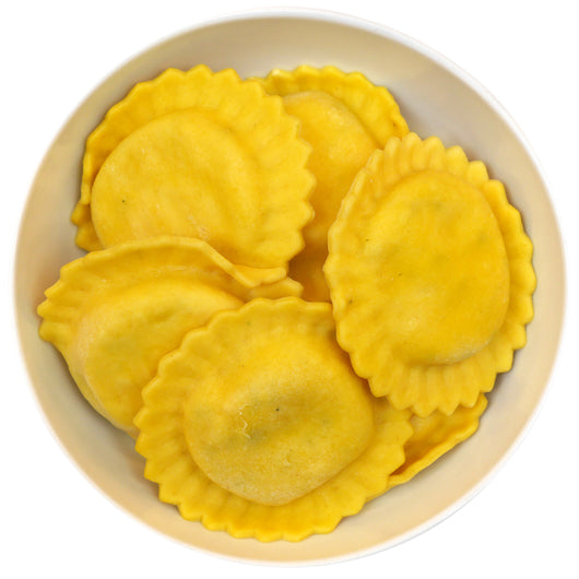 Seviroli Foods Pasta Large Round 4-Cheese Ravioli 5 Pound Each - 2 Per Case.