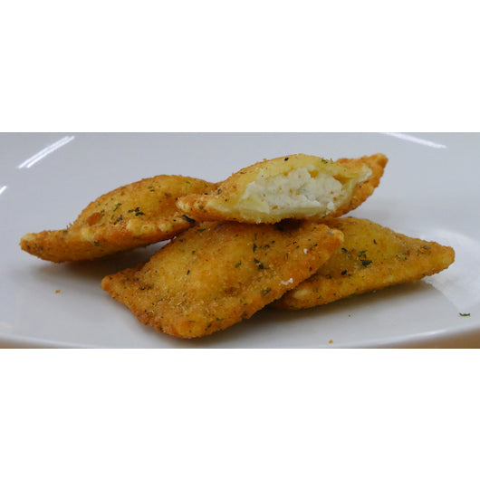 Seviroli Foods Breaded 4-Cheese Medium Square Ravioli 5 Pound Each - 2 Per Case.