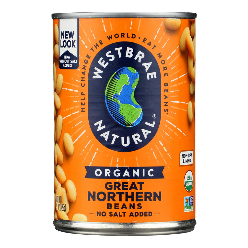 Westbrae Foods Organic Great Northern Beans - Case of 12 - 15 Ounce.