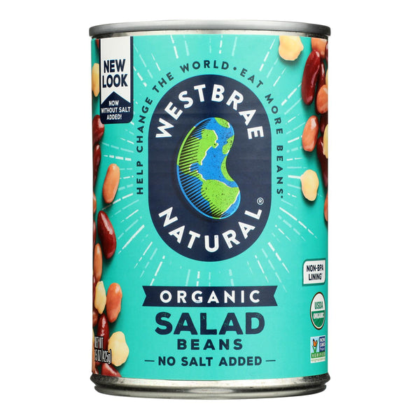 Westbrae Foods Organic Salad Beans - Case of 12 - 15 Ounce.