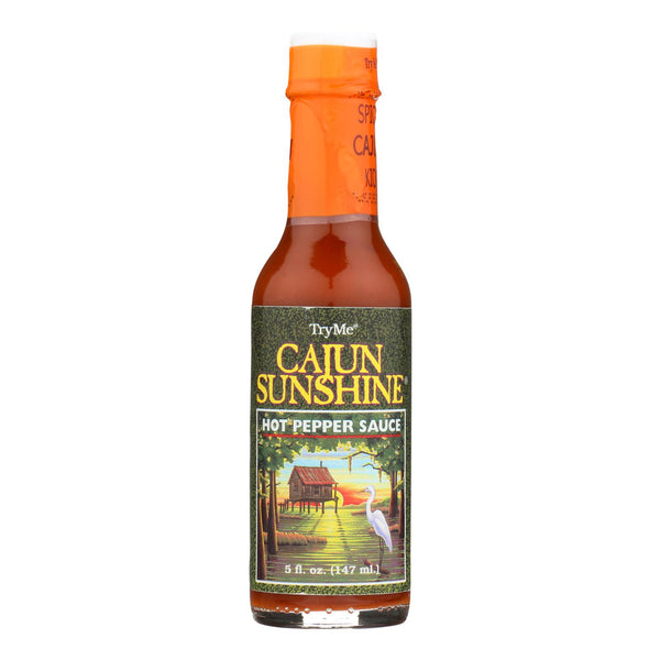 Try Me Cajun Sunshine - Hot Pepper Sauce - Case of 6 - 5 Ounce.