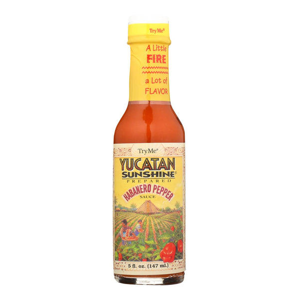 Try Me Yucatan Sunshine - Habanero Pepper Sauce - Case of 6 - 5 Fl Ounce.