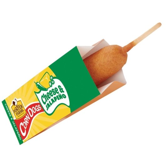 Foster Farms Cheese & Jalapeno Corn Dog, 4.25 Ounces, Individual Serving Bags - 36 Each per case