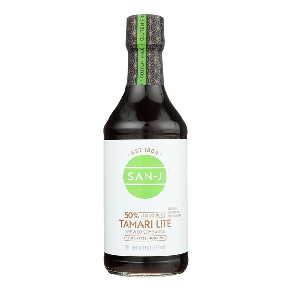 San-J Sauce - Tamari Lite 50% Less Sodium - Case of 6 - 20 Ounce.