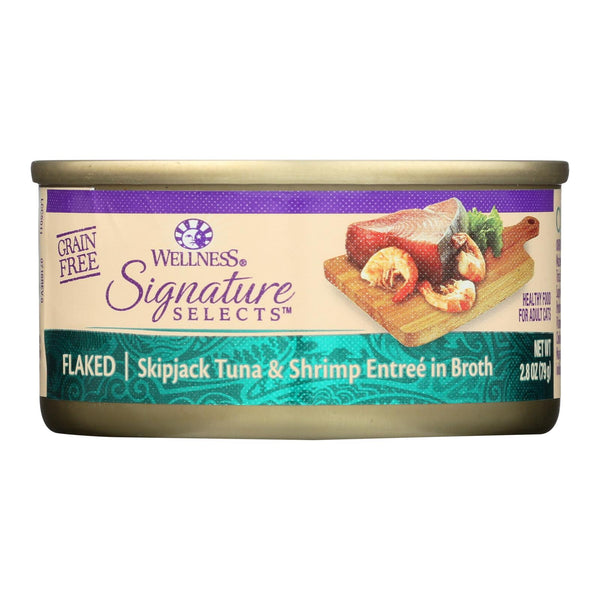 Wellness Pet Products Cat - Can - Tuna - Shrimp - Signature Selects - Case of 12 - 2.8 Ounce
