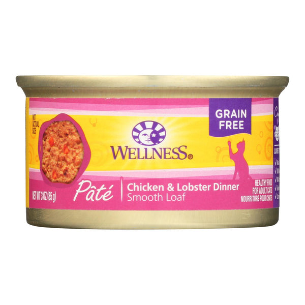 Wellness Pet Products Cat Food - Chicken and Lobster - Case of 24 - 3 Ounce.