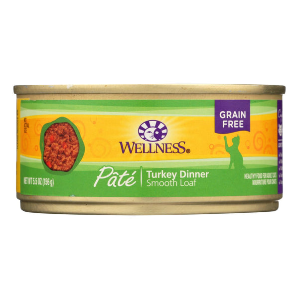 Wellness Pet Products Cat Food - Turkey Recipe - Case of 24 - 5.5 Ounce.