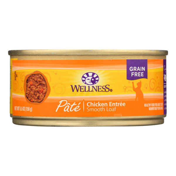 Wellness Pet Products Cat Food - Chicken Recipe - Case of 24 - 5.5 Ounce.